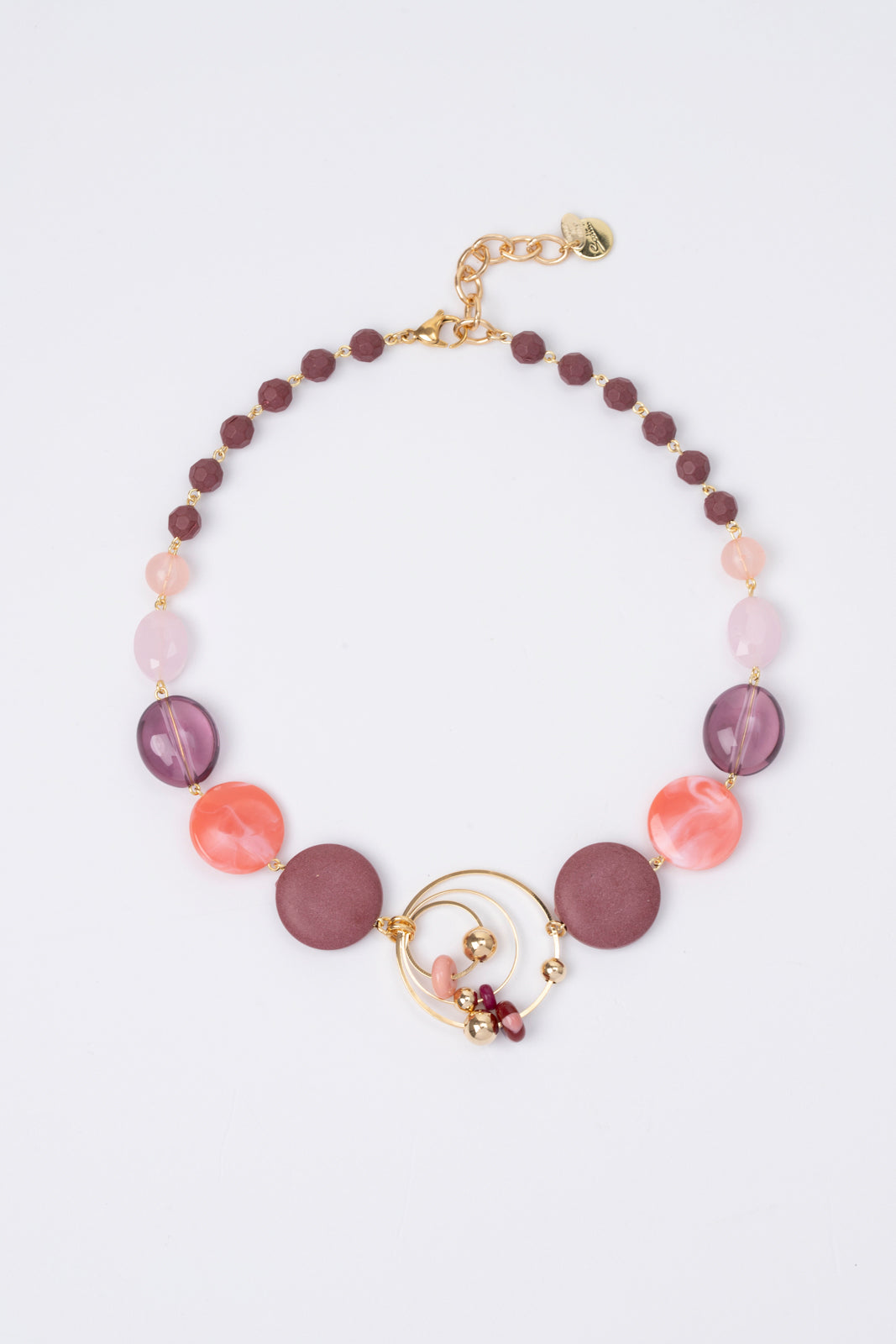 Collier SODINI à Perles Et Cristaux - Noir - Girocollo - Neuf Avec Petit Défaut