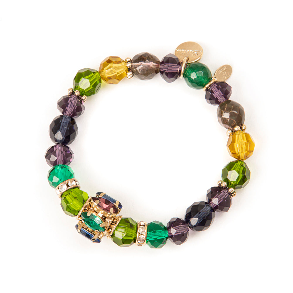 Bracelet élastique Avec Médaillon SODINI - Style Ethnique Bleu Foncé - Neuf Avec étiquettes